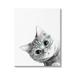 Stupell Industries Monochrome Cat Kitten Peeking Glasses Portrait 36 x 48 Design by Annalisa Latella