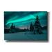 Epic Graffiti Northern Lights In Winter Forest 4 by Epic Portfolio Giclee Canvas Wall Art 18 x12