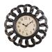 Retro Wall Clock Stylish Vintage Battery Operated for Kitchen Ornaments Black