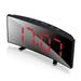 THREN HD Electronic Clock Large Screen Curved LED Electronic Clock USB Battery Durable Digital Clock (Red / Green / White)