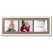 ArtToFrames Collage Photo Picture Frame with 3 - 8.5x10 Openings Framed in White with Sandpiper and Black Mats (CDM-3966-67)