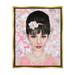 Stupell Industries Audrey Hepburn Polished Fashion Accessories Floral Pattern Graphic Art Metallic Gold Floating Framed Canvas Print Wall Art Design by Diane Neukirch