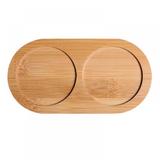 Salt and Pepper Mill Tray Wood Pepper Grinding Trays Bamboo Condiment Tea Serving Tray for Home Kitchen Coffee Bar