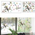 TENCE Frosted Bird Film No Glue Glass PVC Privacy Film Home Decoration Sticker Decals