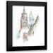 Harper Ethan 12x14 Black Modern Framed Museum Art Print Titled - European Watercolor Sketches I