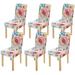 FMSHPON Spring Vintage Rose Floral Stretch Chair Cover Protector Seat Slipcover for Dining Room Hotel Wedding Party Set of 6