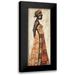 Leconte Jacques 11x24 Black Modern Framed Museum Art Print Titled - Femme Africaine I