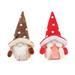 2pcs Christmas Gnomes Doll Faceless Dwarf Elf Plush Hat Rudolph Dolls Festival Winter Christmas Tree Fireplace Desktop Ornaments