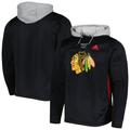 Men's adidas Black Chicago Blackhawks Skate Lace Primeblue Team Pullover Hoodie