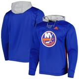 Men's adidas Royal New York Islanders Skate Lace Primeblue Team Pullover Hoodie