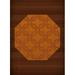 Dalyn Dover Area Rug DV7 Dv7 Orange Rectangles Loops 4 x 4 Octagon