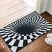 Floor Mat Illusion Non Slip Area Rug 3D Carpet Visual Illusion Rug Visual Area Floor Mat Visual Vortex Floor Rug 3D Non-Slip Rug 3D Visual Illusion Fluffy Carpet for Kitchen Floor Hallway Home Decor