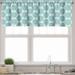 Ambesonne Medallion Valance Pack of 2 Oriental Bohemian Motif 54 X18 Teal White