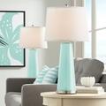 Color + Plus Color Plus Leo 29 1/2 Cay Blue Glass Table Lamps Set of 2