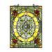 RADIANCE Goods Tiffany-Style Floral Stained Glass Window Panel 24 Height