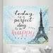 Eiffel Tower Tapestry Perfect Day Eiffel Tower Polka Dot Handwriting Typography Sketch Paris Print Fabric Wall Hanging Decor for Bedroom Living Room Dorm 5 Sizes Blue Black by Ambesonne