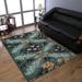 Rugsotic Carpets Hand Tufted Floral Wool Floor Area Rug For Living Room Bedroom Black Green 6 x9