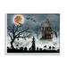 Stupell Industries Halloween Witch Silhouette in Full Moon Haunted House Scene Graphic Art Framed Art Print Wall Art 20x16 By Grace Popp