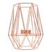 Wrought Iron Hollow Candle Holder Candlestick Scented Iron Lantern for Party Home Table Decoration(Rose Gold Large Size)