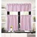 Floral#4 2Pc Pink Magnolia Blackout Lined Grommet Window Curtain Treatment Set Two (2) Printed Room Darkening Panels 37 W X 63 L Each