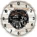 Wood Wall Clock 12 Inch Deer Wall Art Live to Hunt Big Buck Deer Cross Shotguns Hunting Wildlife Nature Round Small Battery Operated White