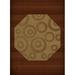 Dalyn Dover Area Rug DV5 Dv5 Gold Dust Bubbles Circles 4 x 4 Octagon