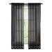 Sheer Voile Window Elegance Curtains Basic Rod Pocket Voile Sheer Panels for Nursery/Bedroom Black 1 Panel W39.4 x L78.8