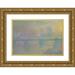 Claude Monet 24x18 Gold Ornate Framed and Double Matted Museum Art Print Titled - Charing Cross Bridge London (1901)