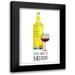 JMB Designs 17x24 Black Modern Framed Museum Art Print Titled - You Had Me at Merlot