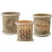 Canvas Covered Sailing Motif Votive Cups Set of 3 Assorted
