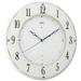 Seiko Clock Wall Clock White Pearl Diameter 320x45mm Radio Analog SEIKO EMBLEM HS524W