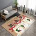 Christmas Area Rugs Living Room Rugs Anti-Slip Entryway Floor Doormats for Bedroom Fireplace Kitchen Dinning Room Party Home Decor Carpets