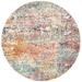 SAFAVIEH Madison Kebo Abstract Area Rug Grey/Pink 3 x 3 Round