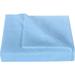 400 Thread Count 3 Piece Flat Sheet ( 1 Flat Sheet + 2- Pillow cover ) 100% Egyptian Cotton Color Light Blue Solid Size Full