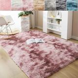 SAYFUT Large Tie Dye Area Rug Soft Silky Smooth Carpet Fluffy Tie Dye Area Rug for Home Kids Bedroom Dormitory Decor Chair Cover Seat Pad Sofa Bedside Anti-Slip Shaggy Throw Rug 5 Sizes 6 Colors