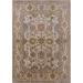 Ahgly Company Indoor Rectangle Mid-Century Modern Light French Beige Brown Oriental Area Rugs 8 x 10