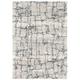 SAFAVIEH Fontana Shag Daphne Block Plush Area Rug Ivory/Grey 5 3 x 7 6