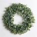 Fesfesfes Simulation Wreath Welcome Door Decoration Green Wreath Wooden Sign Pendant