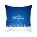 AnuirheiH Christmas Polyester Throw Pillow Covers 18 x 18 Inches Xmas Cushion Cover Case Decorations Winter Holiday Party Pillow Customized Zipper Pillowcase Decor for Sofa Bed Couch