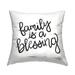 Stupell Industries Family Is Blessing Rustic Minimal Calligraphy Sign Country White 18 x 7 x 18 Decorative Pillows
