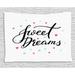 Sweet Dreams Tapestry Hand Written Style Motivational Quote Calligraphy with Little Stars and Hearts Wall Hanging for Bedroom Living Room Dorm Decor 60W X 40L Inches Multicolor by Ambesonne