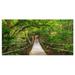 Designart Bridge to Jungle Thailand Landscape Photo Canvas Art Print