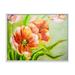 Designart Ancient Red Tulips Flowers II Traditional Framed Canvas Wall Art Print