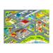 KC Cubs Playtime Collection Multicolored Polypropylene Road Map Educational Area Rug - (3 3 x 4 7)