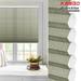 Keego Printed Cordless Celluar Shades Semi Blackout Honeycomb Window Blind Light Filtering Easy Install White Upper Case Color007 64 w x 68 h