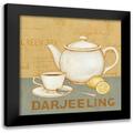 Brown David Carter 15x15 Black Modern Framed Museum Art Print Titled - Darjeeling Tea Teal