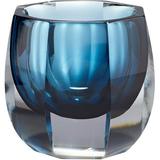 Cyan lighting - Azure Oppulence - small Vase-4 Inches Tall and 4 Inches Wide -