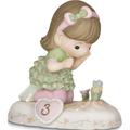 Fashion Precious Moments Growing Grace Age Three Brunette Porcelain Figurine (4.4 X 5.3) Made In China gm13939