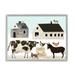 Stupell Industries Minimal Farm Animals Barn and Home Painting Framed Art Print Wall Art 14x11 By Victoria Borges