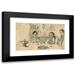 Winslow Homer 24x15 Black Modern Framed Museum Art Print Titled - Three Chinese Men Playing Dominoes in a Baxter Street Club-House New York City (174)